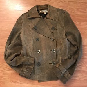 Genuine Leather Jacket with Collar